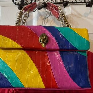 KurT GeigeR 🌈 rainbow multicolor PATENT LEATHER HANDBAG. NWT